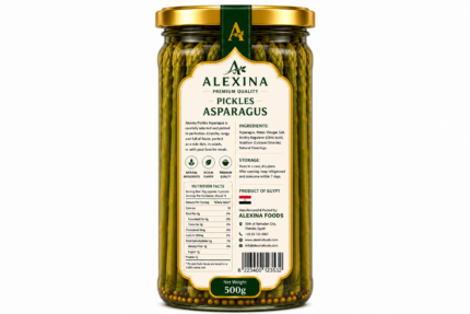 Premium Egyptian Pickled Asparagus in Glass Jar | Alexina Foods Exporter