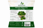 Premium Egyptian frozen broccoli florets by Alexina Foods, packed for wholesale, private label, food service, and worldwide export.