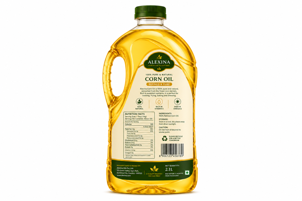 Alexina Foods Egyptian Corn Oil Exporter