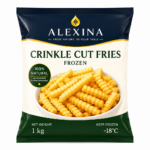 Alexina Premium Frozen Crinkle Cut Fries from Egypt – Crispy IQF crinkle cut potato fries for restaurants, supermarkets, wholesale, and worldwide export