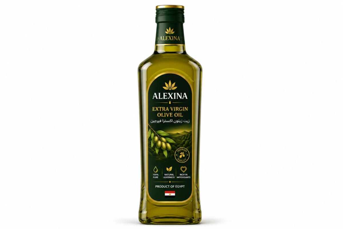 Premium Egyptian Extra Virgin Olive Oil Bottle | Alexina Foods Exporter