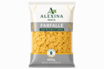 Alexina Premium Farfalle Pasta made from high-quality durum wheat semolina, premium Egyptian pasta supplier and exporter for wholesale and bulk orders.