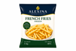 Alexina Premium French Fries made from high-quality potatoes, premium Egyptian frozen potato supplier and exporter for wholesale and bulk orders.