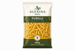 Alexina Premium Fusilli Pasta made from high-quality durum wheat semolina, premium Egyptian pasta supplier and exporter for wholesale and bulk orders.