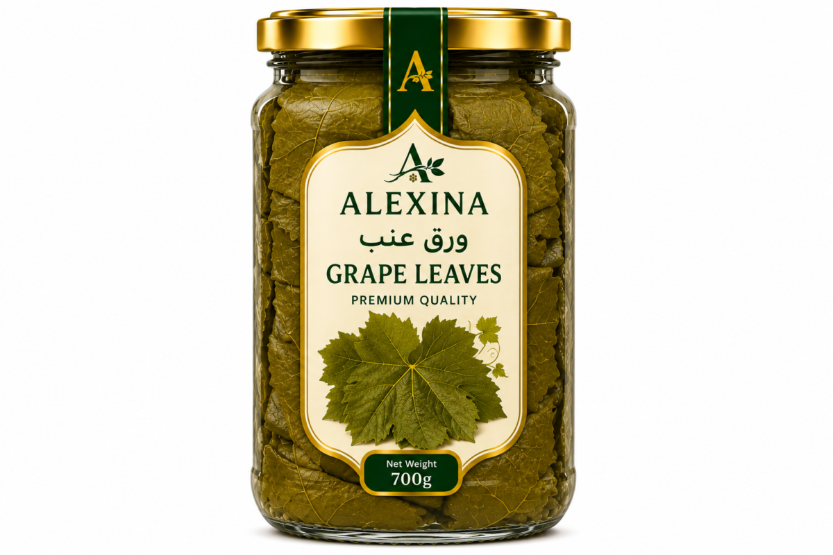 Premium Egyptian Grape Leaves in Glass Jar | Alexina Foods Exporter