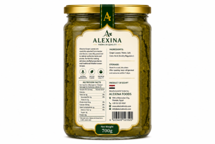 Premium Egyptian Grape Leaves in Glass Jar | Alexina Foods Exporter