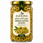 Premium Egyptian Sliced Green Olives in Glass Jar | Alexina Foods Exporter