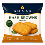 Alexina Premium Frozen Hash Browns from Egypt – Crispy IQF hash browns for breakfast, restaurants, supermarkets, wholesale, and worldwide export
