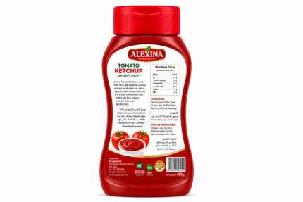 Alexina Premium Ketchup made from fresh natural tomatoes, premium Egyptian ketchup supplier and exporter for wholesale and bulk orders.