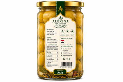 Premium Egyptian Pickled Lemons in Glass Jar | Alexina Foods Exporter