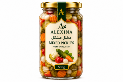 Premium Egyptian Mixed Pickles in Glass Jar | Alexina Foods Exporter