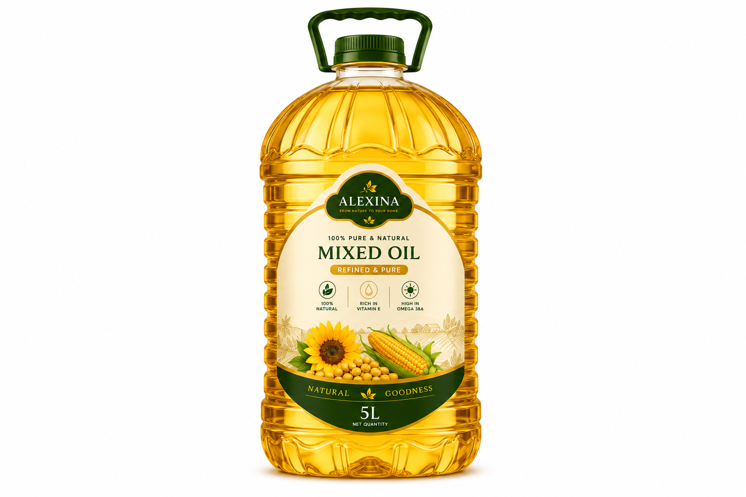 Alexina Foods Egyptian Mixed Oil 5 Liter Bottle Alexina Foods Egyptian Mixed Oil Exporter