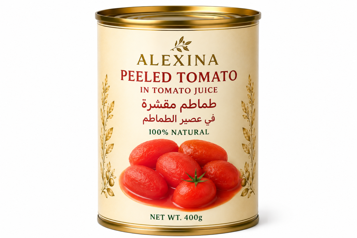 Alexina Foods Egyptian Canned Peeled Tomatoes Exporter