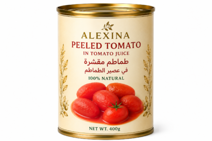 Alexina Foods Egyptian Canned Peeled Tomatoes Exporter
