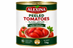 Alexina Premium Peeled Tomatoes made from fresh natural tomatoes, premium Egyptian peeled tomato supplier and exporter for wholesale and bulk orders.