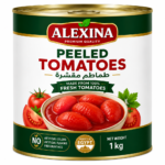 Alexina Premium Peeled Tomatoes made from fresh natural tomatoes, premium Egyptian peeled tomato supplier and exporter for wholesale and bulk orders.