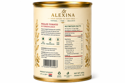 Alexina Foods Egyptian Canned Peeled Tomatoes Exporter