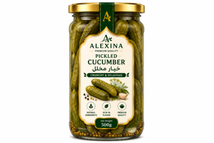 Premium Egyptian Pickled Cucumbers in Glass Jar | Alexina Foods Exporter