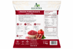 Premium Egyptian frozen pomegranate arils by Alexina Foods, packed for wholesale, private label, food service, and worldwide export.
