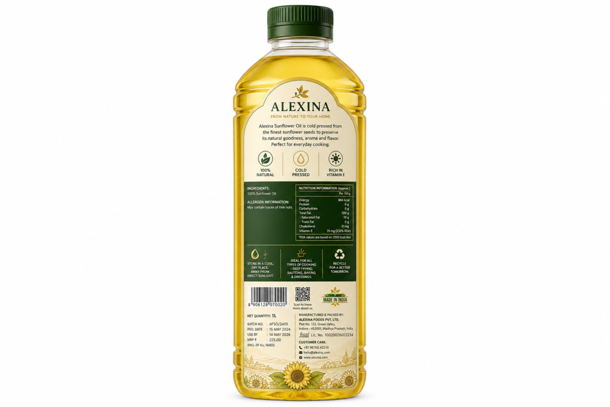 Alexina Foods Egyptian Sunflower Oil Exporter
