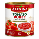 Alexina Premium Tomato Puree made from fresh natural tomatoes, premium Egyptian tomato puree supplier and exporter for wholesale and bulk orders.