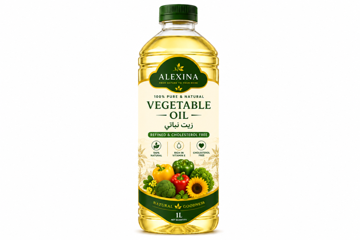 Alexina Vegetable Oil bottle made from high-quality refined vegetable oils