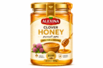 Alexina Premium Clover Honey, pure natural honey with smooth taste and premium quality, Egyptian honey supplier and exporter for wholesale and bulk orders.