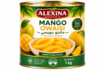 Premium Egyptian canned Owaisi mango in 1 kg tin by Alexina Foods for wholesale, private label, and export